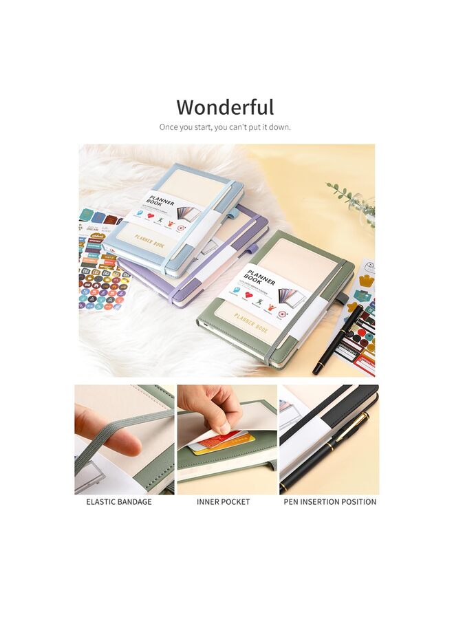 LAMAY Food and Fitness Journal Hardcover Wellness Planner Workout Journal for Women Men to Track Meal and Exercise Count Calories Weight Loss Diet Training Weight Loss Tracker Undated Home an - Image 3